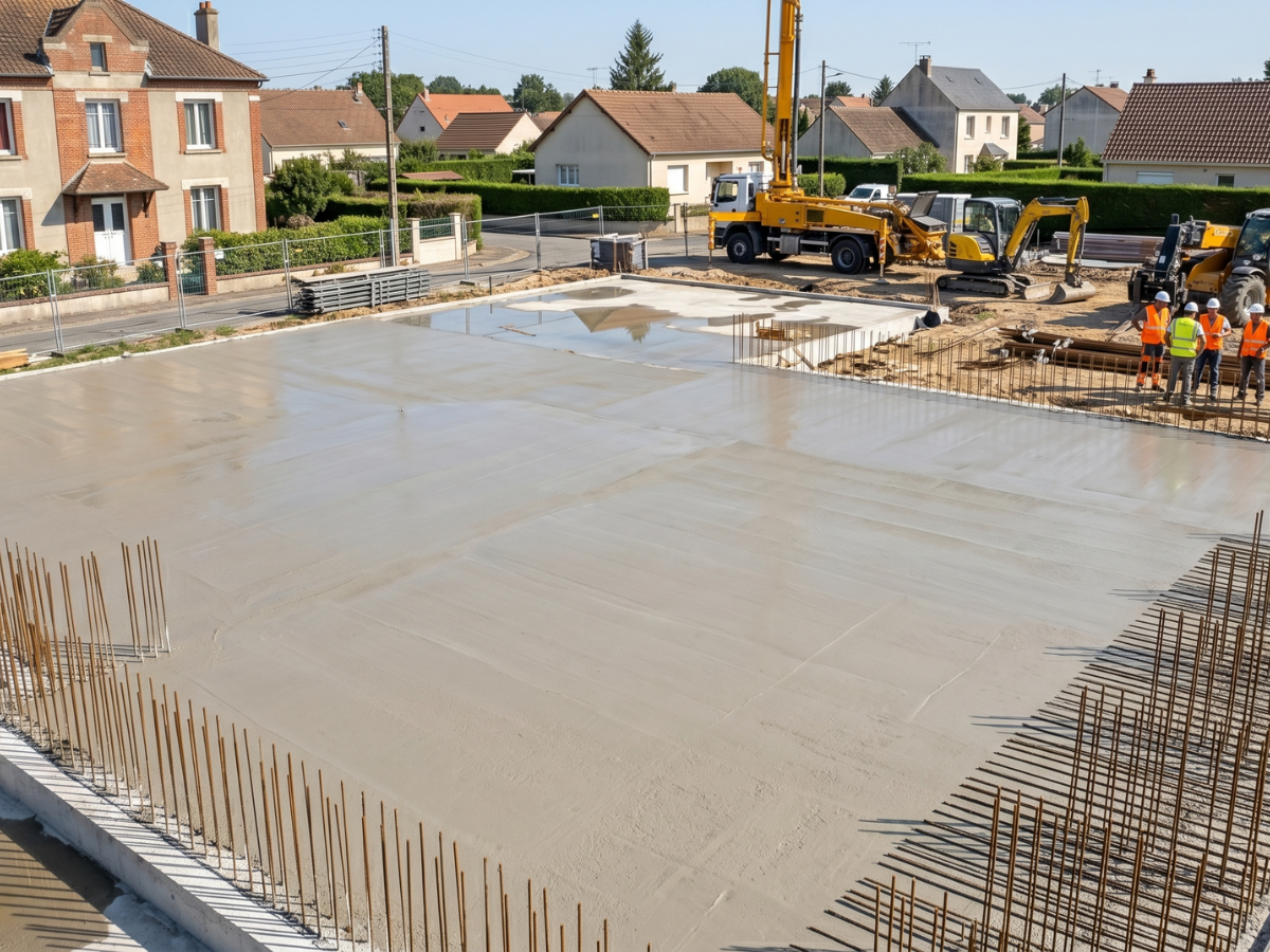 Fondations béton armé terrassement