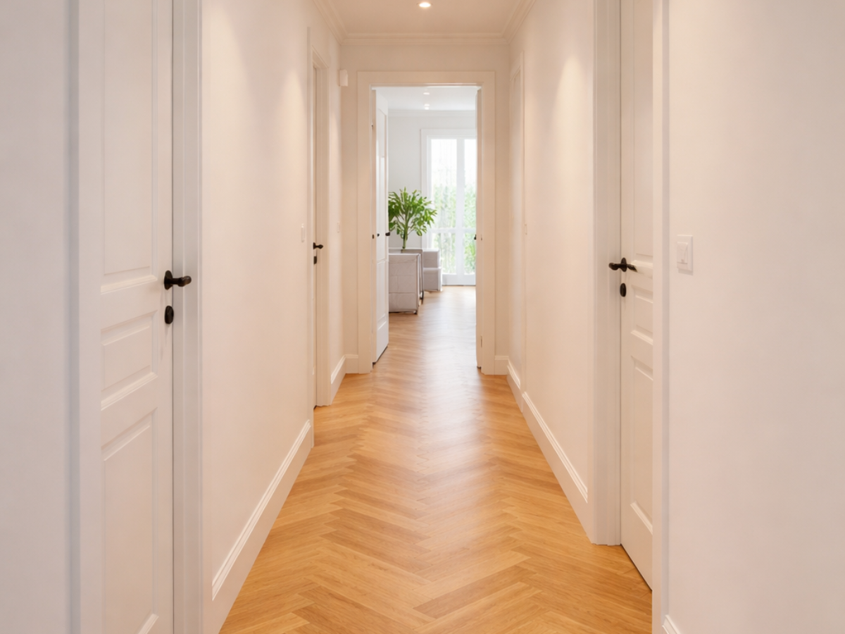 Parquet rénovation couloir